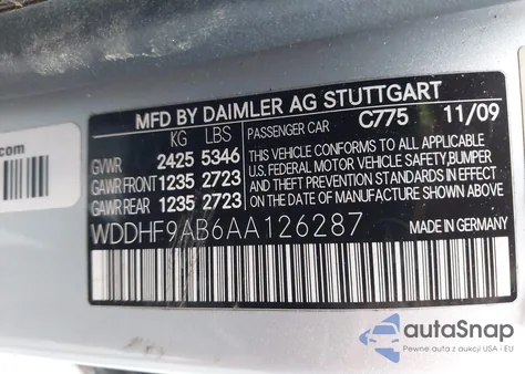 2010 Mercedes-Benz E 550 4Matic из США, поврежденный, VIN WDDHF9AB6AA126287